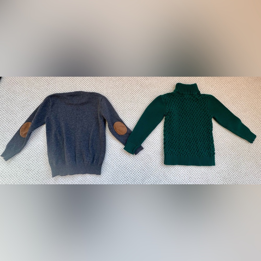 Boys Hope and Henry - Gray and Green Sweater Set (XS) - Picture 2 of 3